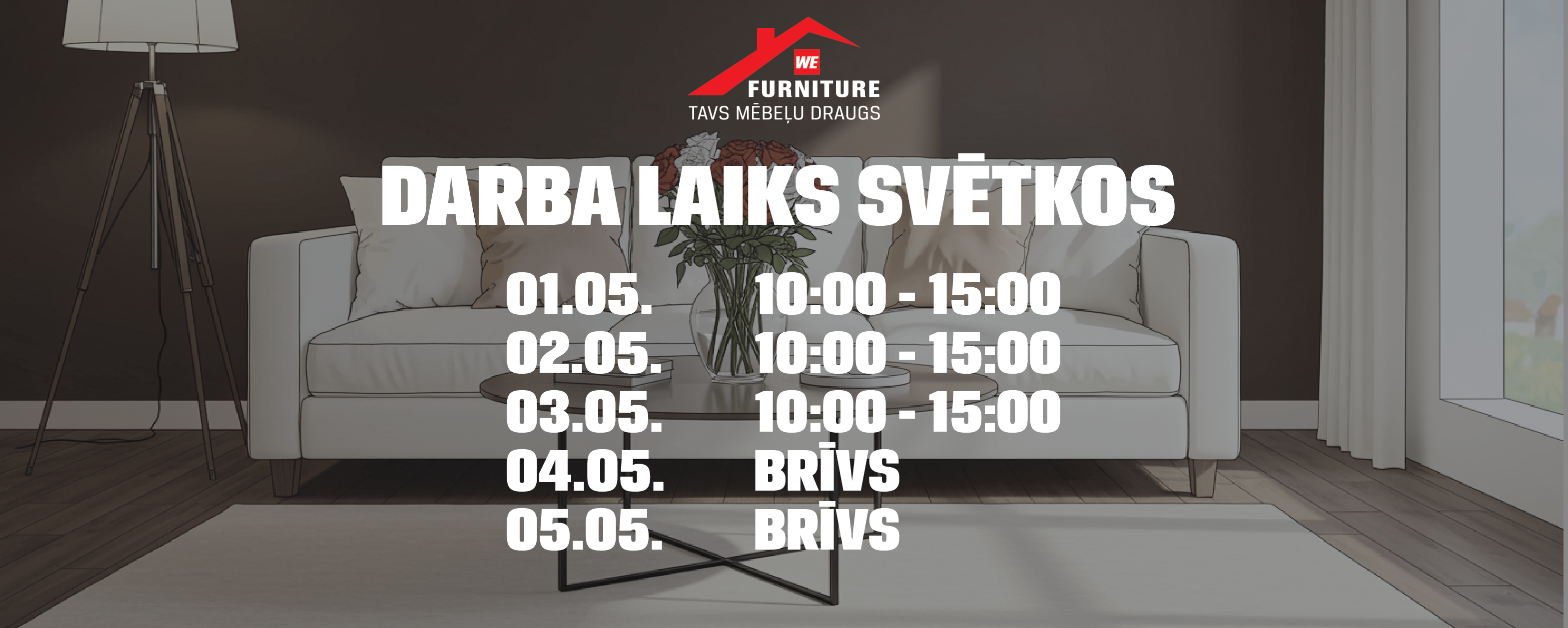 Darba laiks mebeles svetkos