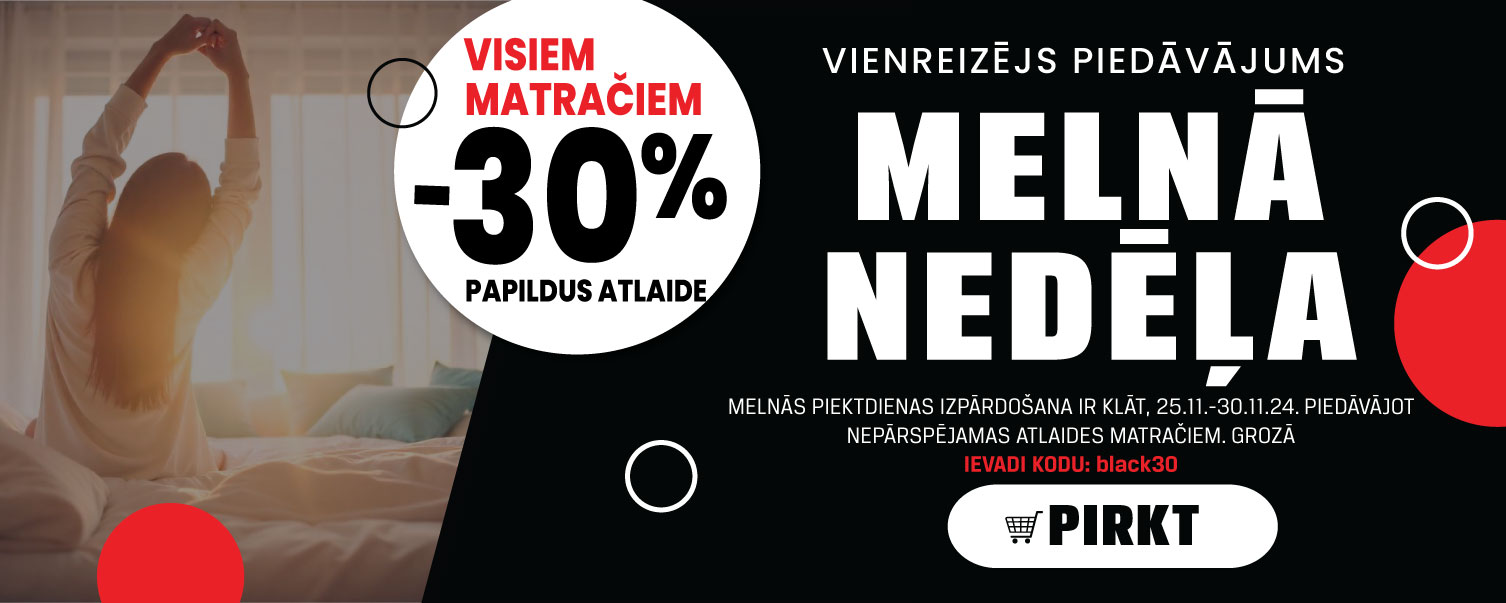 Black friday matraču piedāvajums