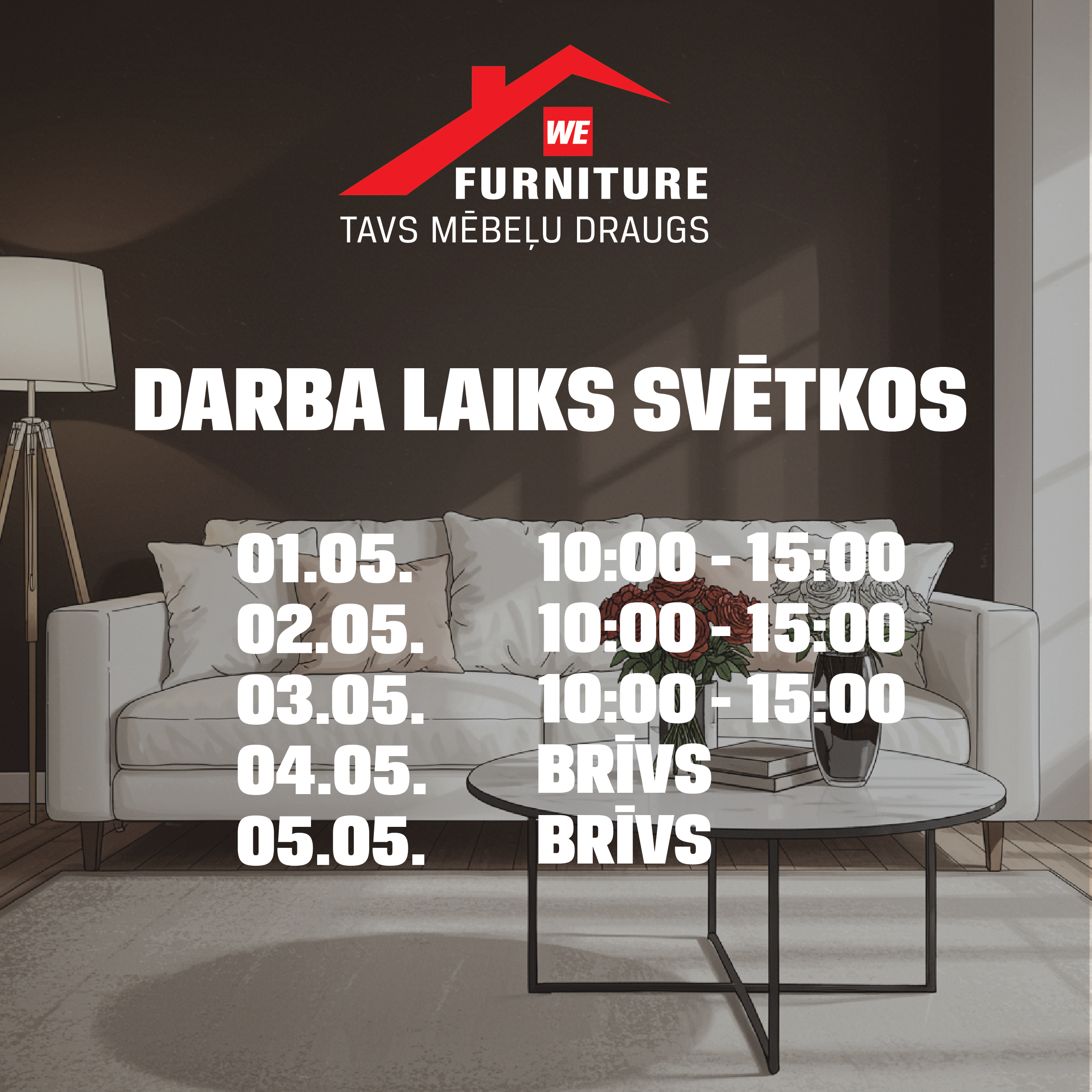 Darba laiks mebeles svetkos