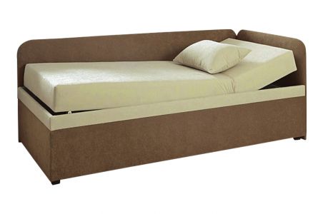 Upholstered bed 90x200 - Lukas (with laundry compartment)