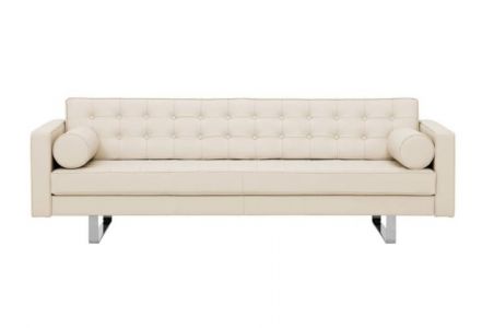 Leather 3 seat sofa - Chelsea with hocker