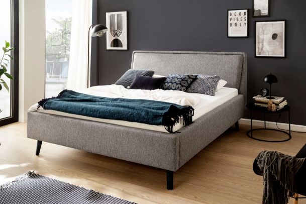 Upholstered bed 180x200 - Frieda with bed slat