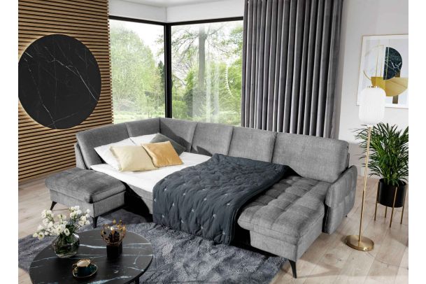 U shape sofa - Lukka (Pull-out with storage box)