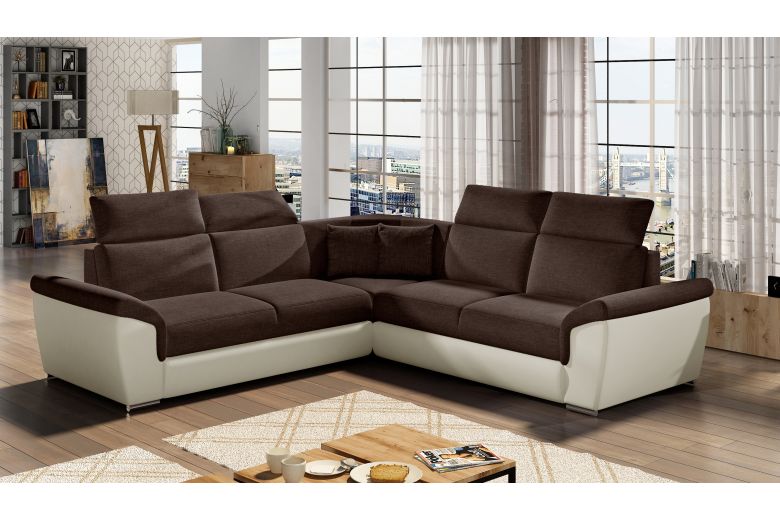 Corner sofa - Federico (Pull-out with storage box)