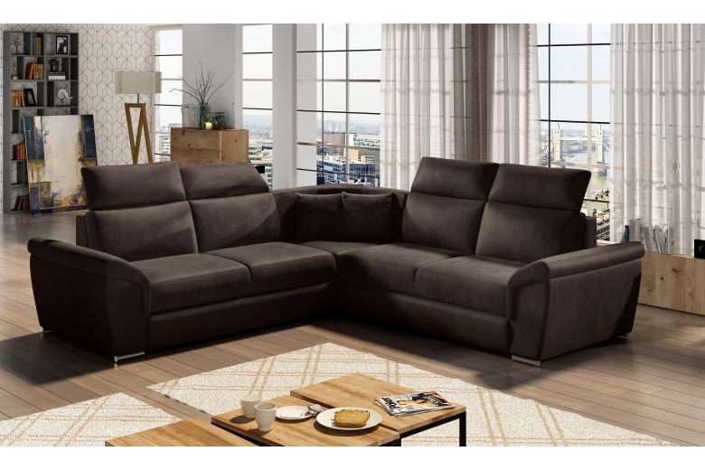 Corner sofa - Federico (Pull-out with storage box)