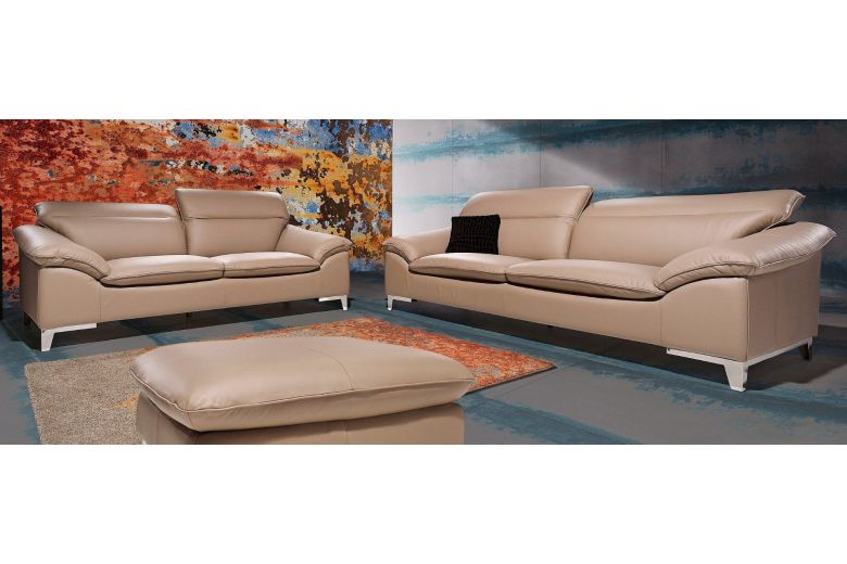 Leather furniture set - Teresa with hocker