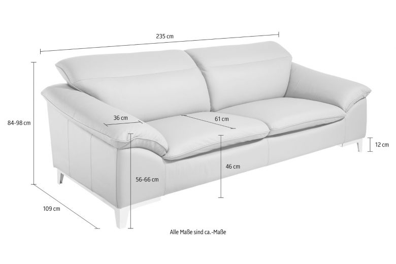 Leather furniture set - Teresa with hocker