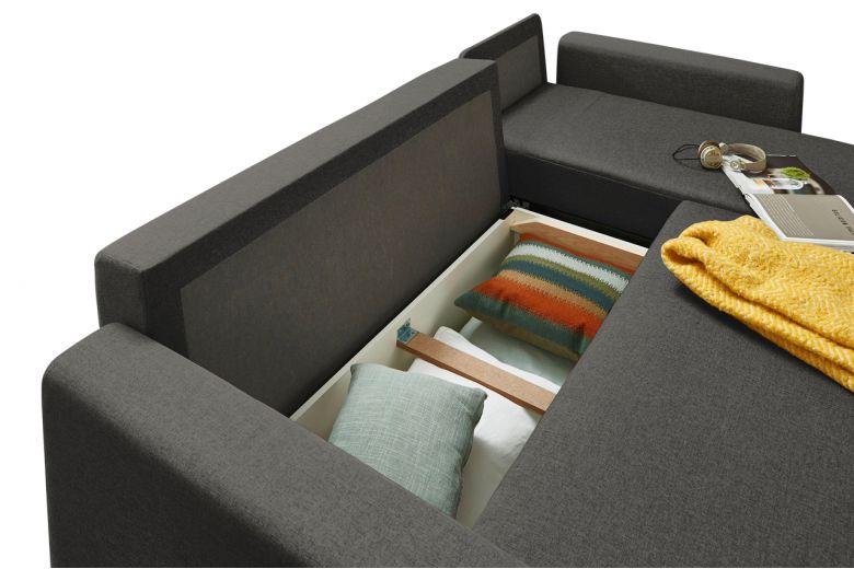 Corner sofa with changeable corner - Dublin (Pull-out with storage box)