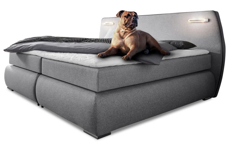 Boxspring bed 140x200 - Black&White