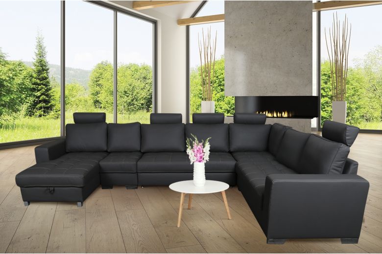 U shape sofa - Arles (Pull-out with storage box)