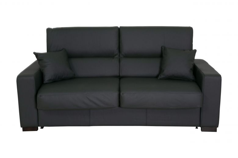 Leather 2 seat sofa - Leonardo (Pull-out)