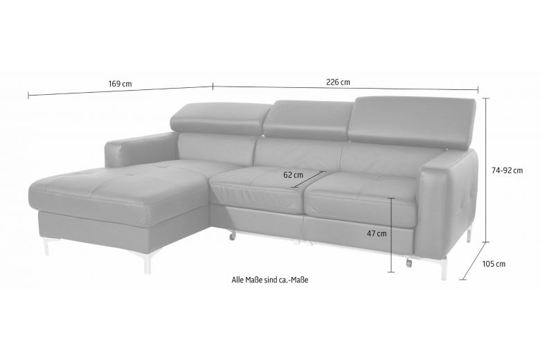Leather corner sofa - Sammy