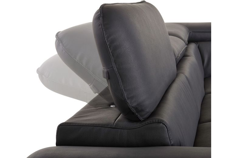 Leather corner sofa - Driver ar pufu with hocker (Pull-out with storage box)