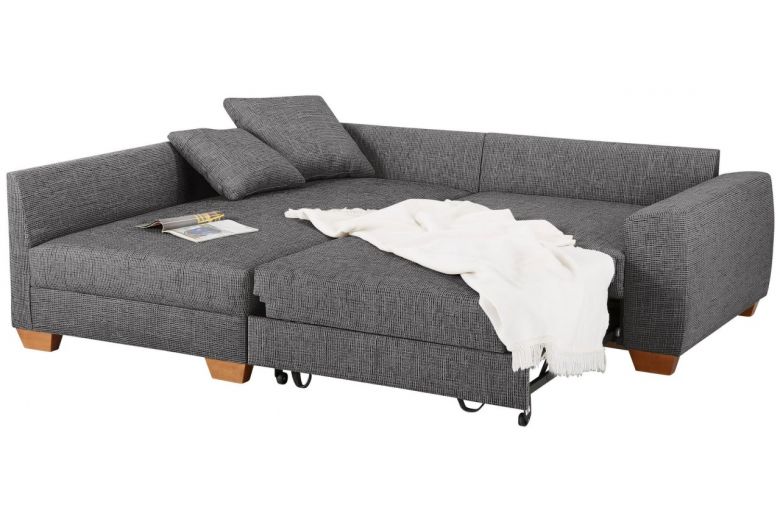 Corner sofa XL - Kerstin with hocker (Pull-out)