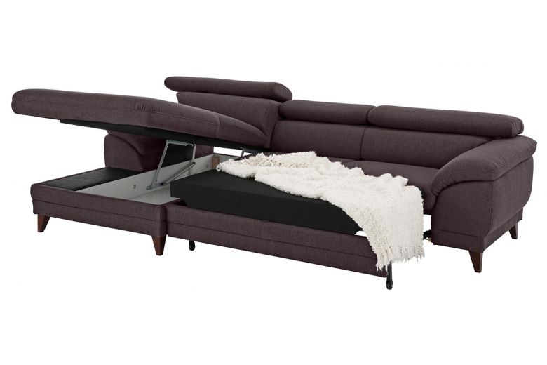 Corner sofa - Shally (Pull-out with storage box)