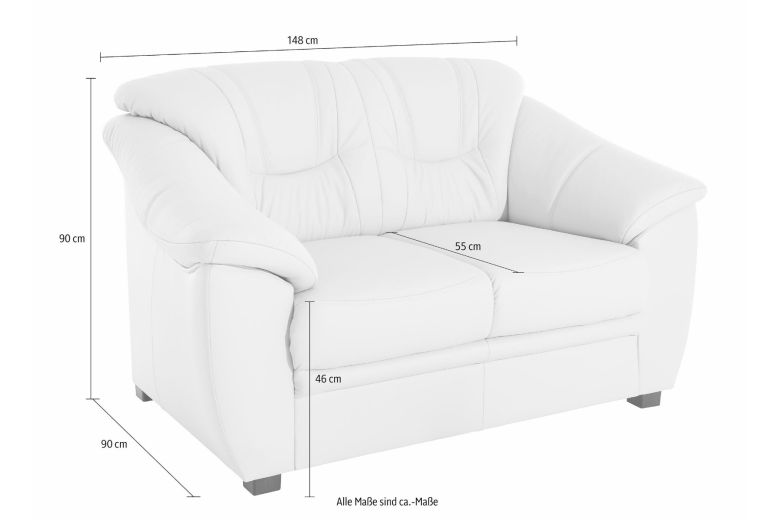 Leather furniture set 3+2 - Savona with hocker