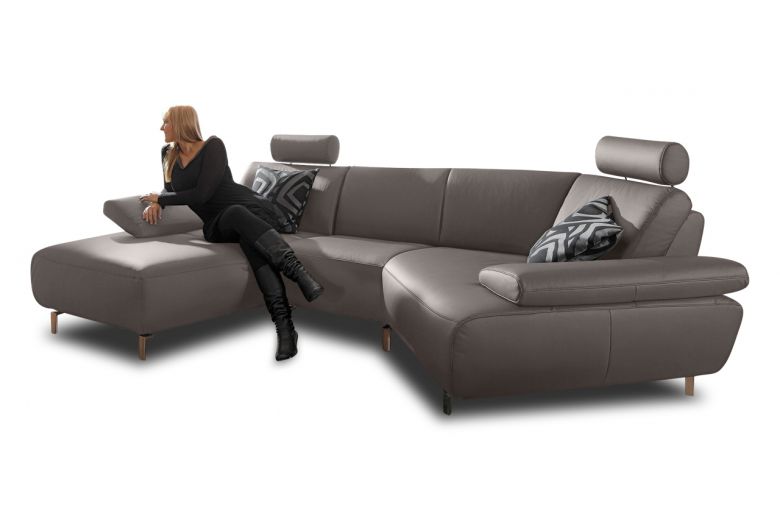 Leather corner sofa - Rooney