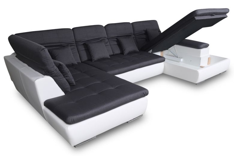 U shape sofa - Neapel (Pull-out with storage box)