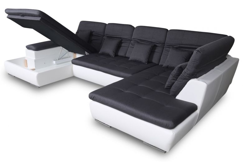 U shape sofa - Neapel (Pull-out with storage box)