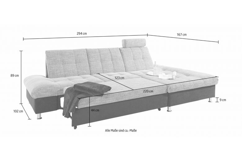 Corner sofa - Tegua (Pull-out)