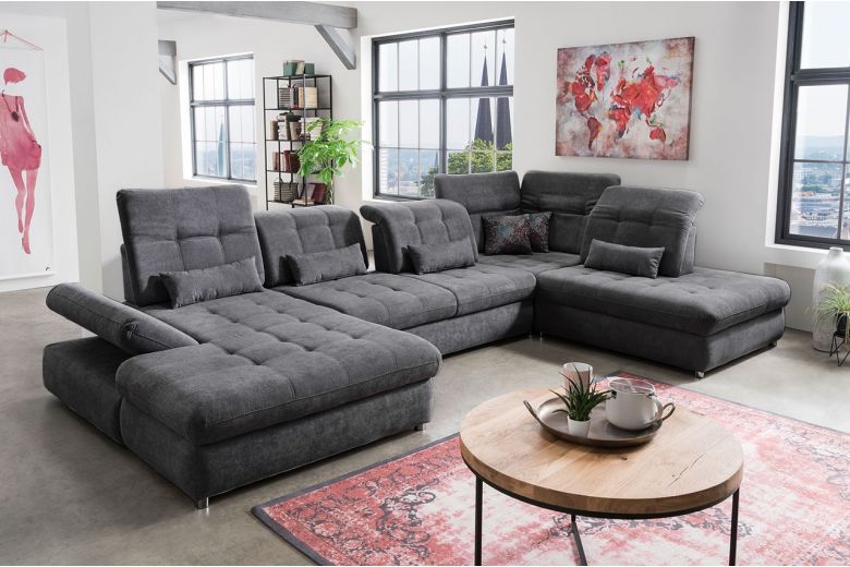 U shape sofa - Arezza-P (Pull-out with storage box)