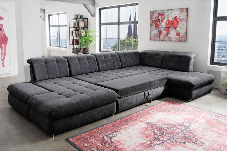 U shape sofa - Arezza-P (Pull-out with storage box)