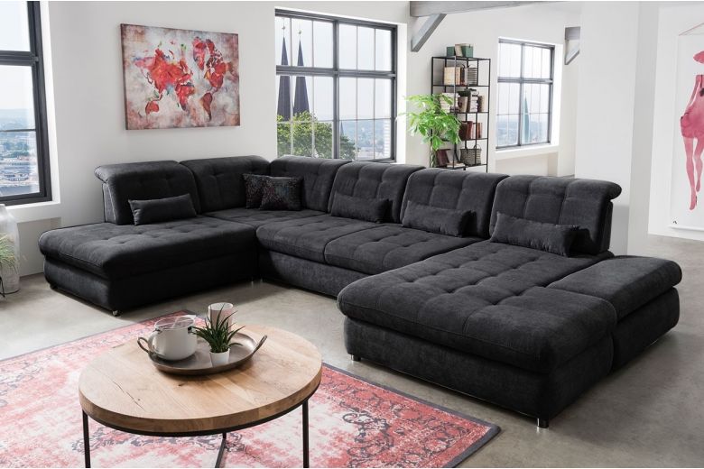 U shape sofa - Arezza-P (Pull-out with storage box)
