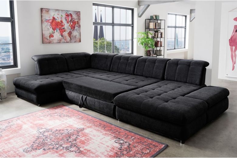 U shape sofa - Arezza-P (Pull-out with storage box)