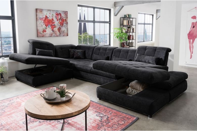 U shape sofa - Arezza-P (Pull-out with storage box)