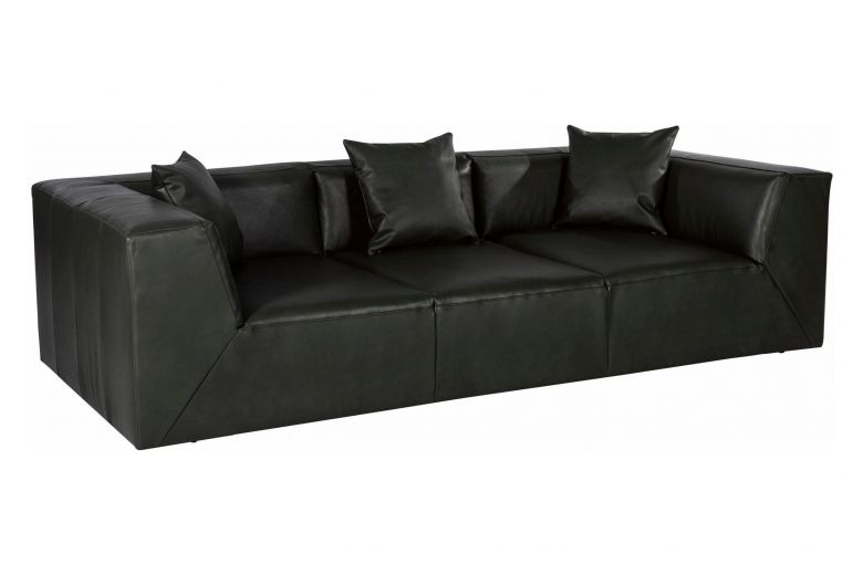 Leather 3 seat sofa - Luis