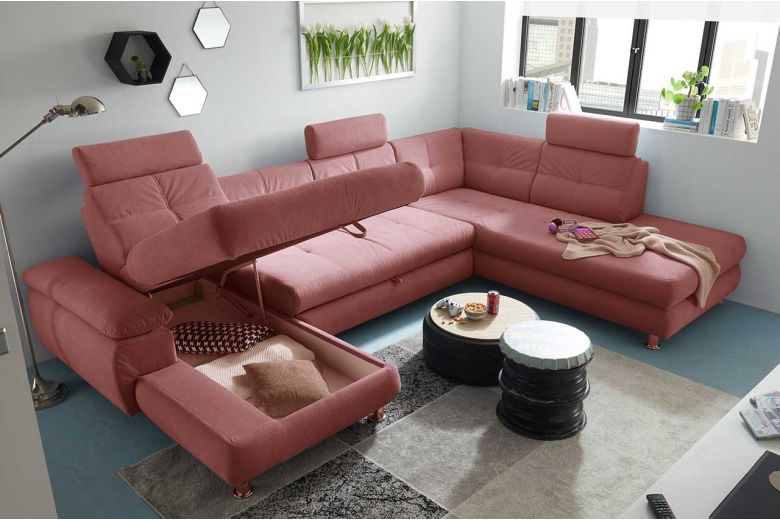 U shape sofa - Alba (Pull-out with storage box)