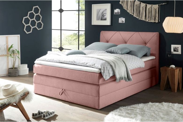 Boxspring bed 120x200 - Calgary 2 (Pull-out with storage box)
