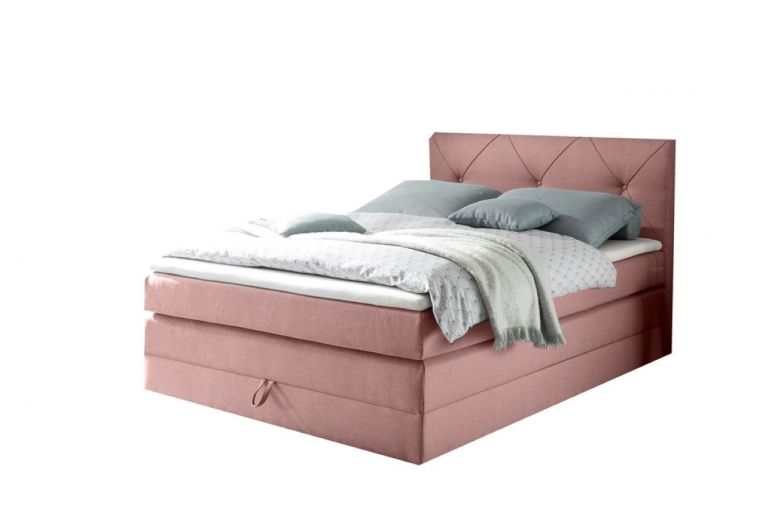 Boxspring bed 120x200 - Calgary 2 (Pull-out with storage box)
