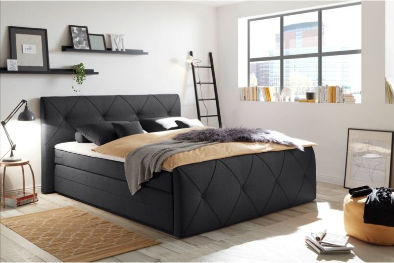 Boxspring bed 160x200 - Calgary 2 (Pull-out with storage box)