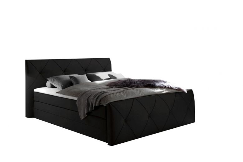 Boxspring bed 160x200 - Calgary 2 (Pull-out with storage box)