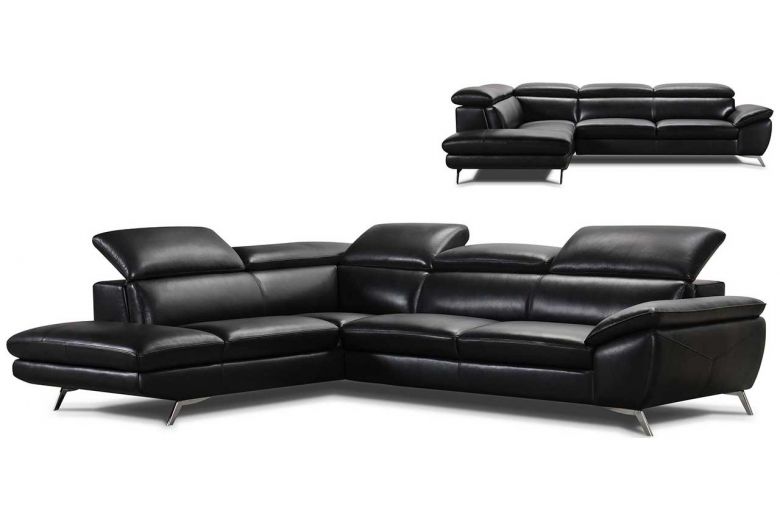 Leather corner sofa - Andrea