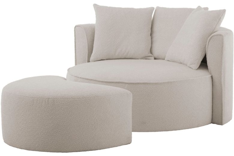 Lamamistool - XXL Loveseat ar pufu