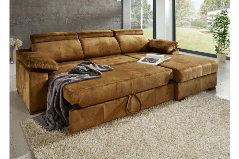 Corner sofa - KORBI (Pull-out with storage box)