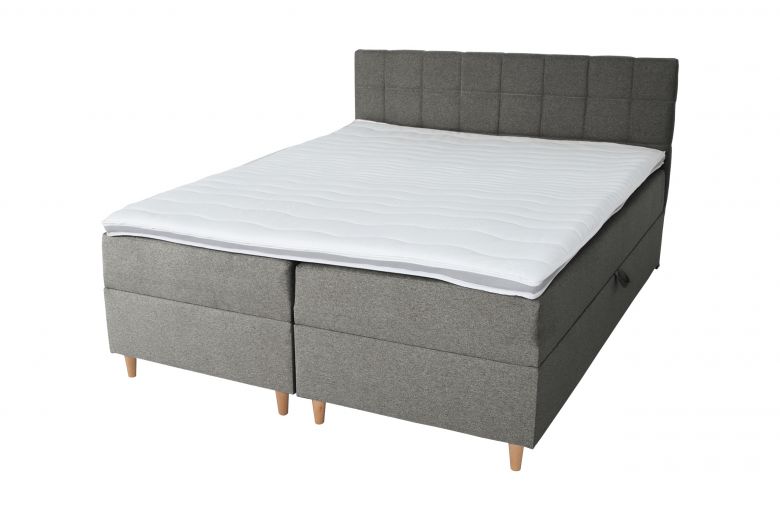 Boxspring bed 160x200 - Ibiza (Pull-out with storage box)