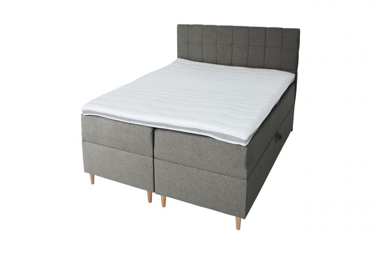 Boxspring bed 160x200 - Ibiza (Pull-out with storage box)