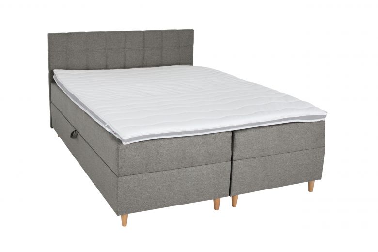 Boxspring bed 160x200 - Ibiza (Pull-out with storage box)