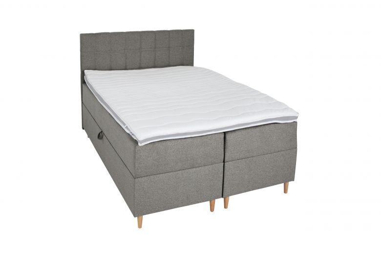 Boxspring bed 160x200 - Ibiza (Pull-out with storage box)