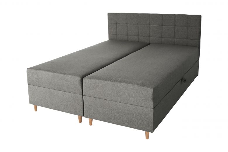 Boxspring bed 160x200 - Ibiza (Pull-out with storage box)