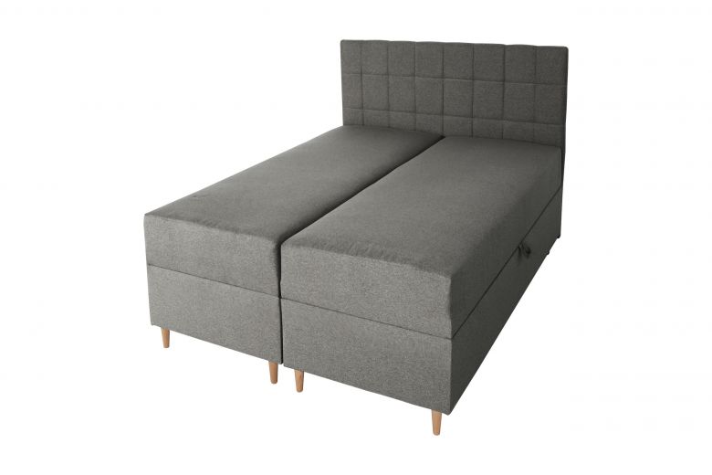 Boxspring bed 160x200 - Ibiza (Pull-out with storage box)