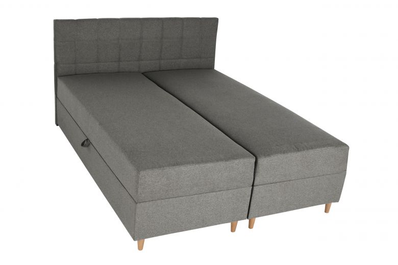 Boxspring bed 160x200 - Ibiza (Pull-out with storage box)