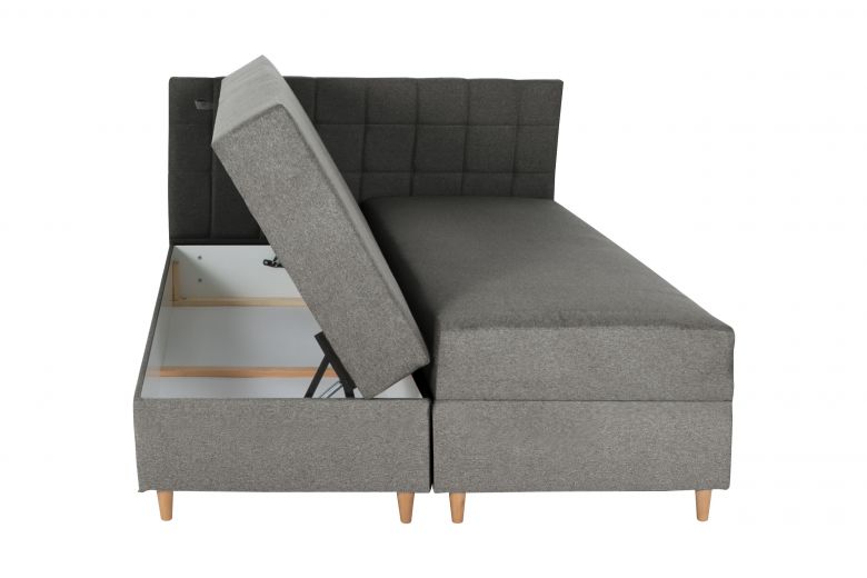 Boxspring bed 160x200 - Ibiza (Pull-out with storage box)