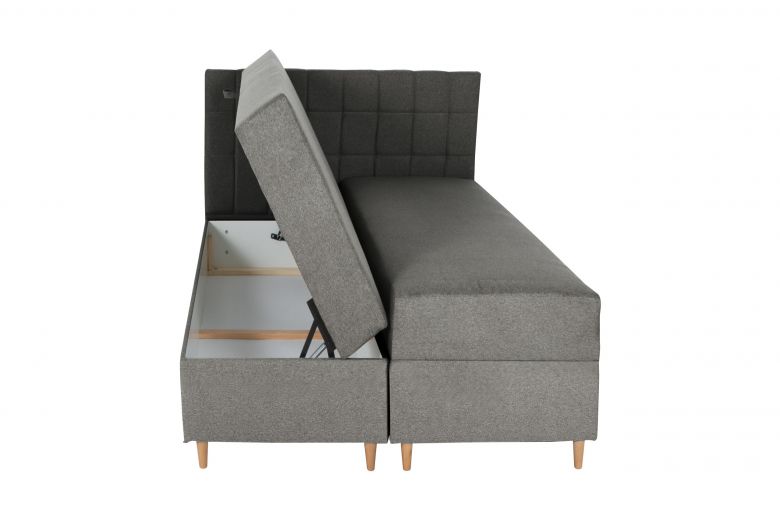 Boxspring bed 160x200 - Ibiza (Pull-out with storage box)