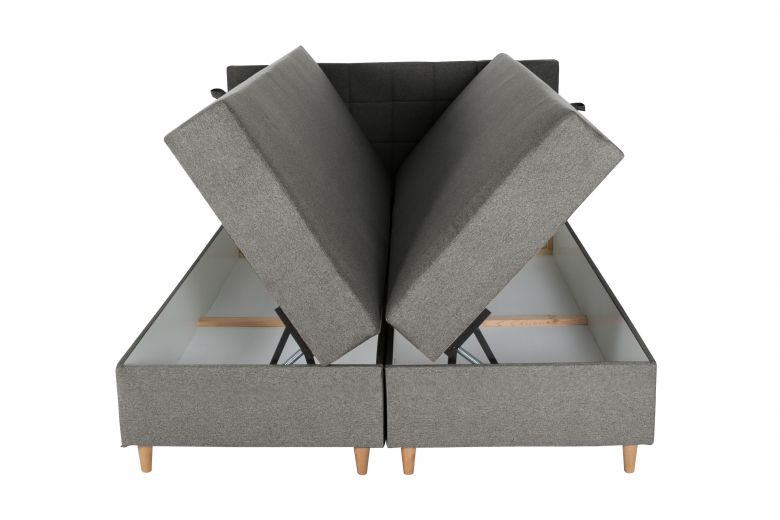 Boxspring bed 160x200 - Ibiza (Pull-out with storage box)