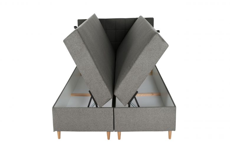 Boxspring bed 160x200 - Ibiza (Pull-out with storage box)