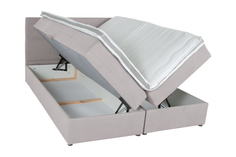Boxspring bed 160x200 - Lena (Pull-out with storage box)